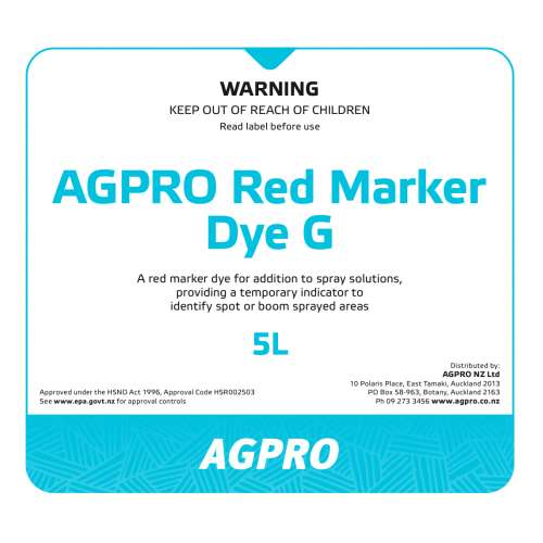 AGPRO Red Marker Dye G